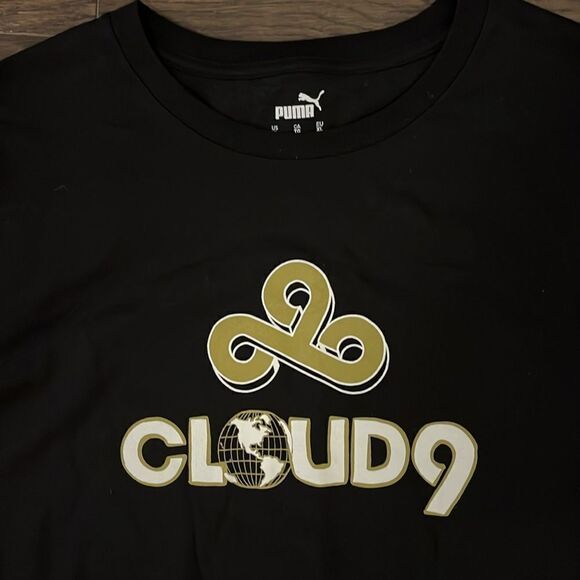 Puma x Cloud9 Carry On 2021 Worlds LS Black Long Sleeve T-Shirt XL NWOT - Picture 2 of 4